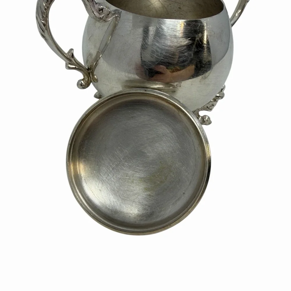 Vintage‎ Sheridan Sugar Bowl Silver on Copper